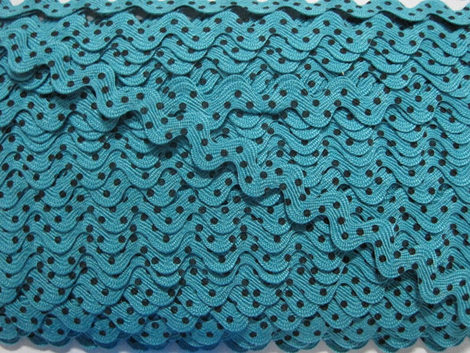 5 Yards Aqua Blue Polka Dot Rick Rack Trim Ric Rac Rick Etsy