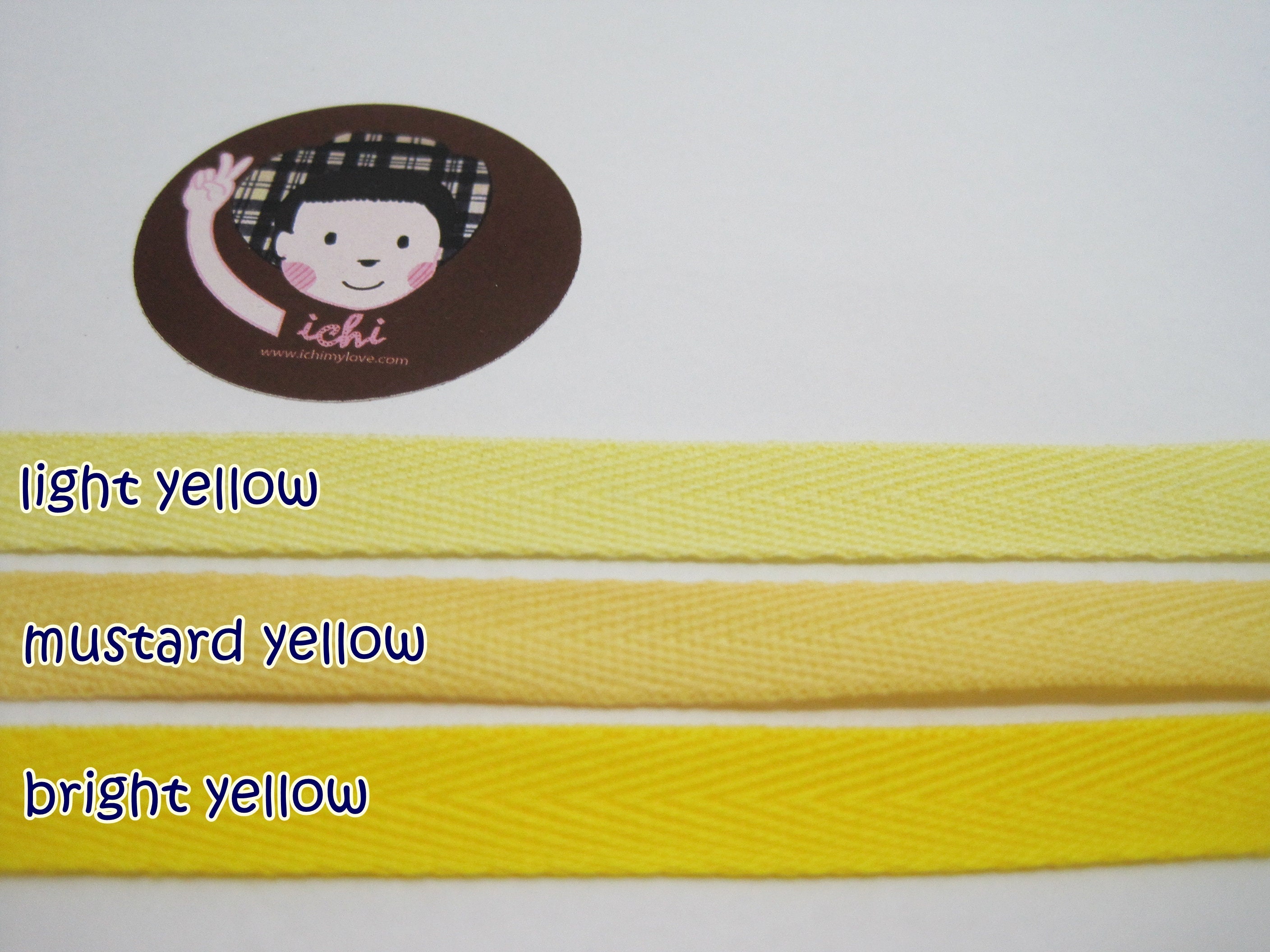 5 yards 3/8" Yellow Herringbone Tape, Yellow Twill Tape, Yellow trim, Yellow Cotton Tape, Cotton Ribbon, Cotton Tape, twill tape for masks