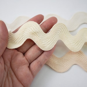5 yards Cream Jumbo Rick Rack Trim, ivory rick rack, Jumbo Ric Rac, Rick Rack Trim, Rick Rack Lot, large rick rack, white trim, cream trim