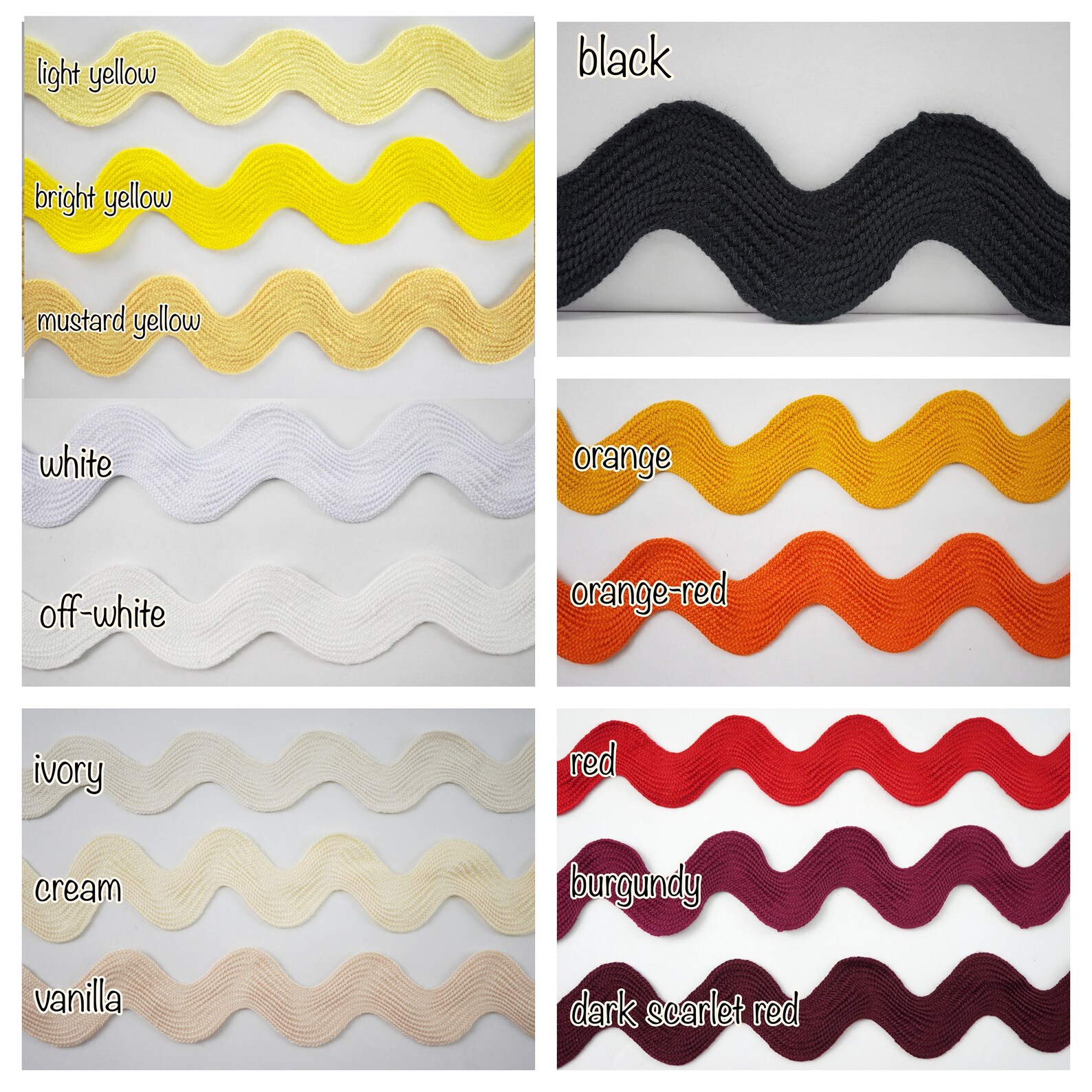 5 Yards Gray Jumbo Rick Rack Trim, Gray Rick Rack, Rick Rack Trim, Rick ...