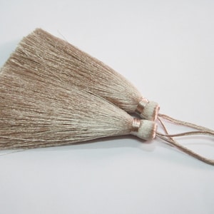 10 pcs Beige SP62 Long Tassel, Wholesale Tassels, tassel supplies, silk tassel, long tassel, brown tassel, brown long tassel, beige tassel