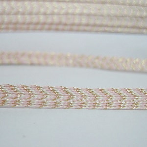 Fita Chevron rosa suave e dourada de 5 jardas, acabamento rosa, fita rosa, fita dourada, fita chevron, fita chevron rosa, fita atacado, ouro