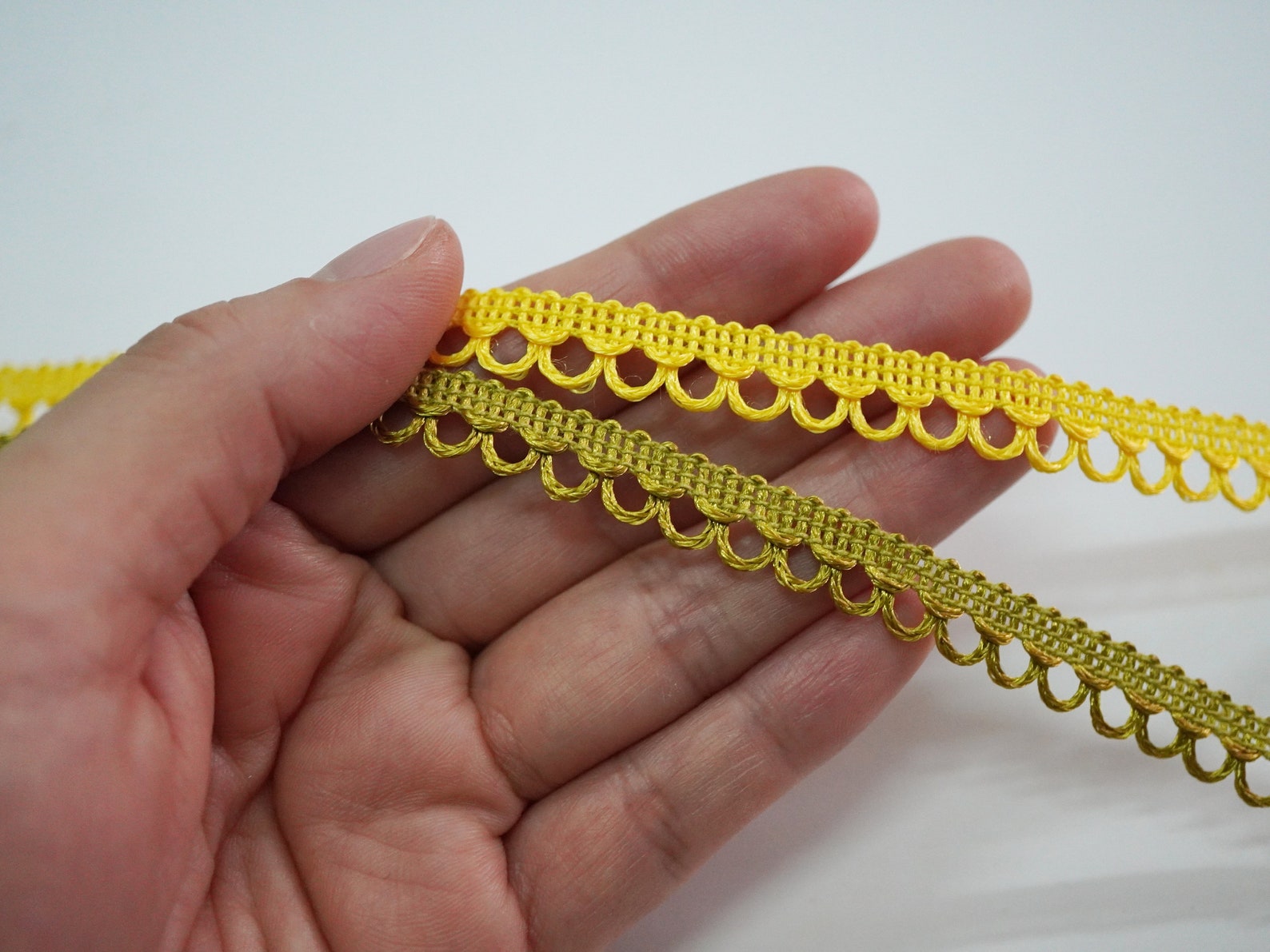 5 Yards Yellow Loop Trim, Yellow Loop Lace Trim, Wholesale Trim, Looped ...