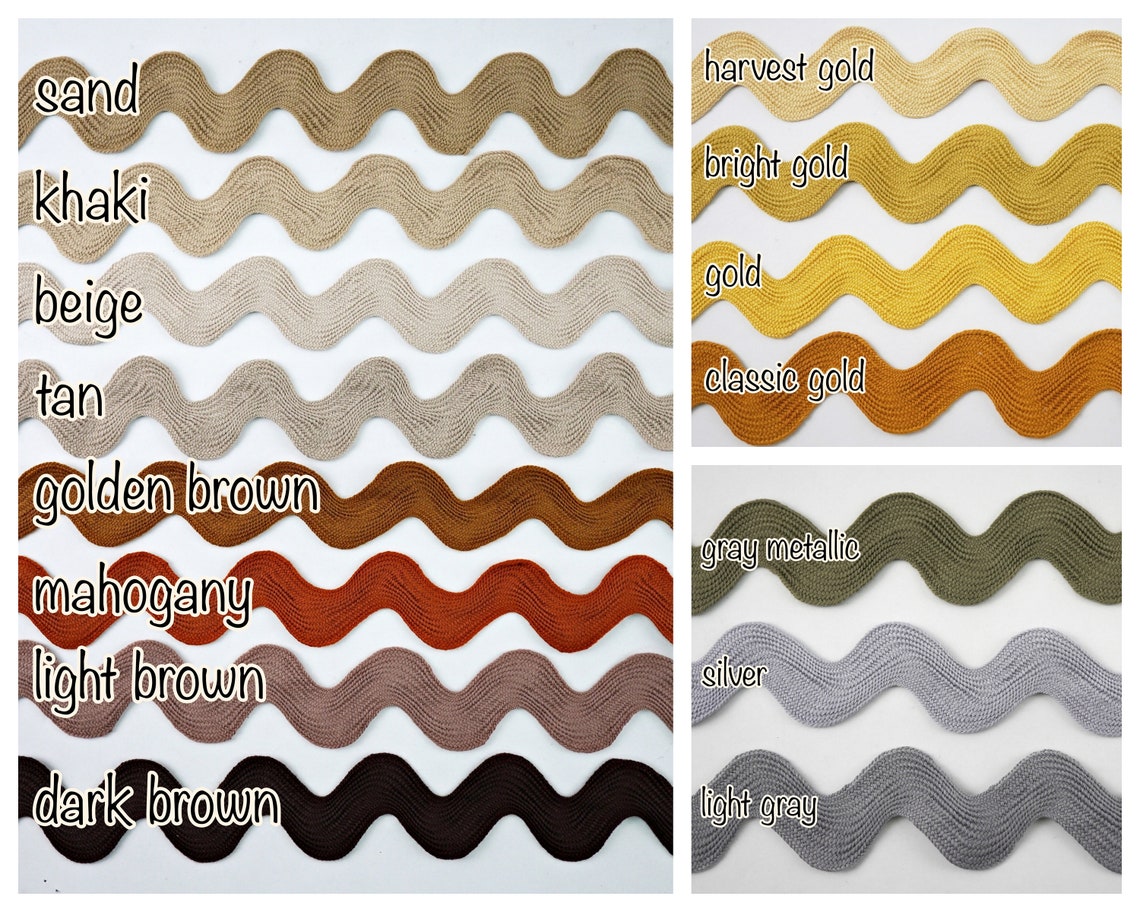 5 Yards Gray Jumbo Rick Rack Trim, Gray Rick Rack, Rick Rack Trim, Rick ...
