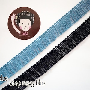 5 Yards blauw mat mini kwastje, matte kwastje, blauwe bies, blauwe kwastje, groothandel versiering, kleine kwast, marineblauwe kwastje, marineblauwe kwastje