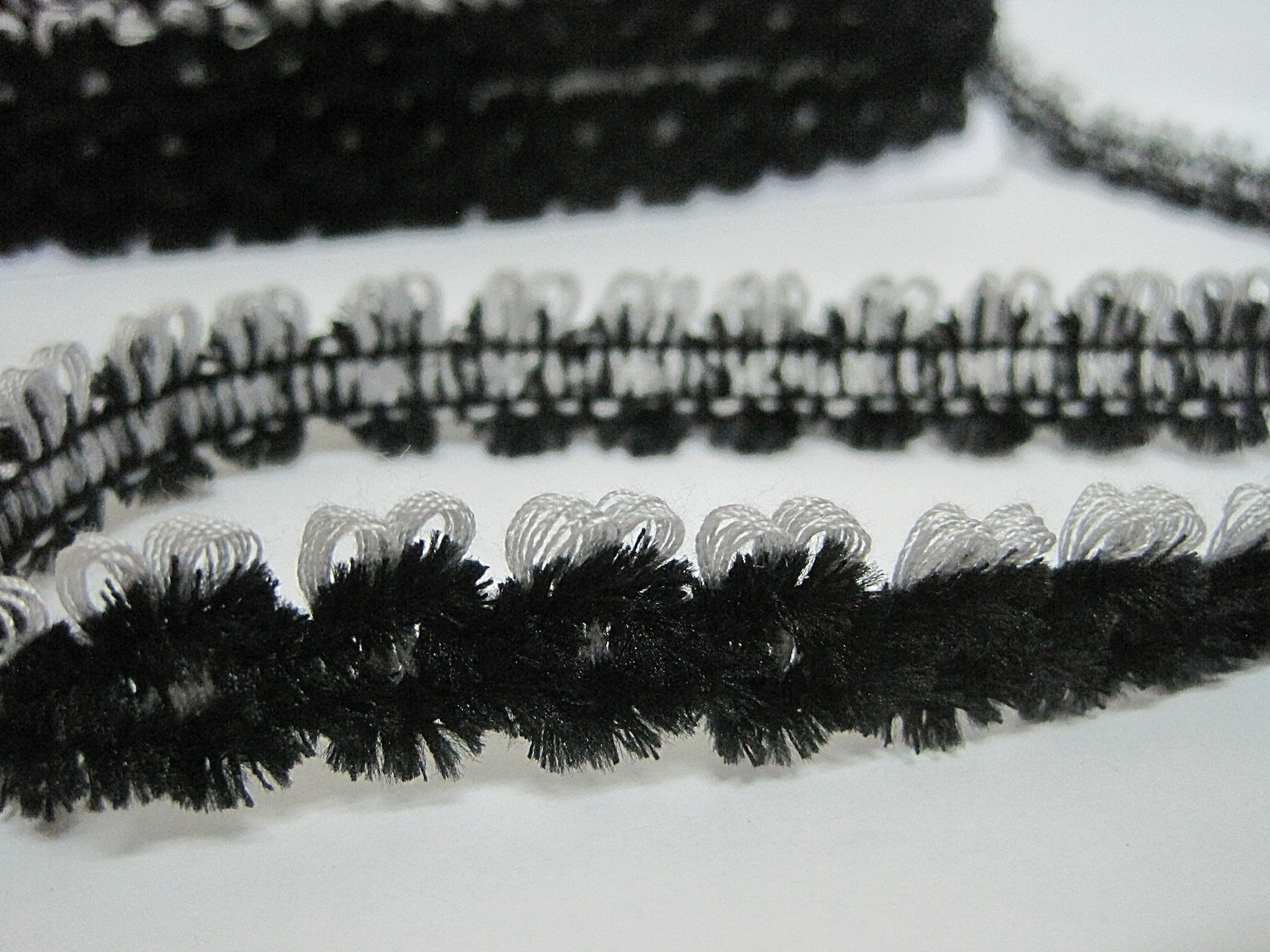 5 yard of Black Chenille Braided Chenille trim velvet trim Etsy