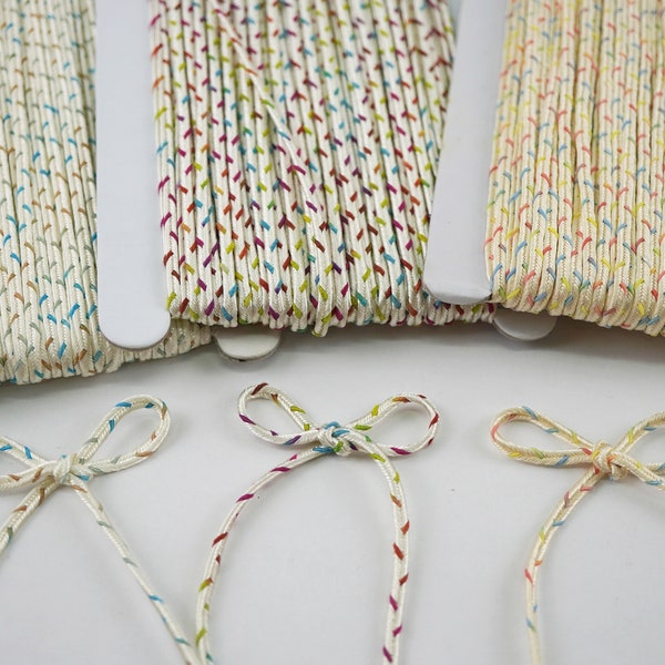 5 yards 3 mm. Cream Sprinkles Soutache cord