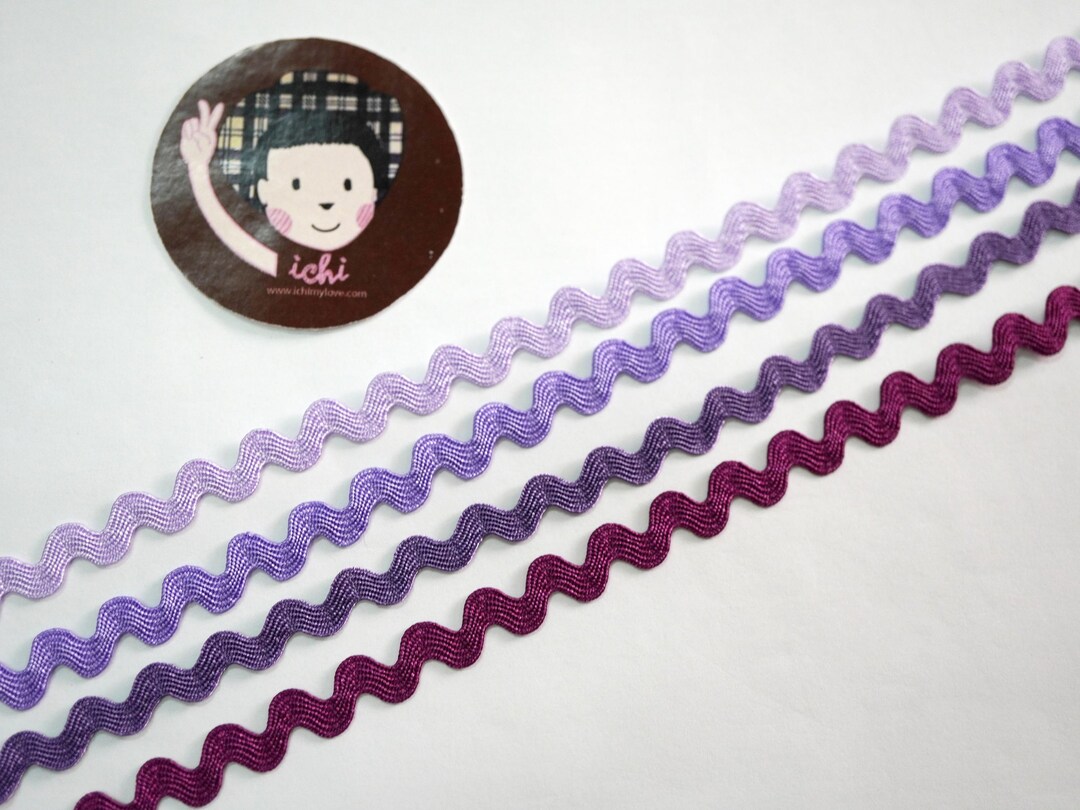 Purple Holographic Ric Rac 5 Yards Purple Mini Rick Rack, Ric Rac Trim, Rick Rack Lot, Zig Zag ...