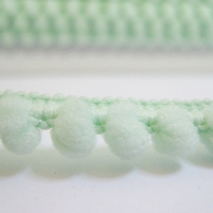 5 yards Mint Green Pom Pom Trim (pom maat 0,5 cm), Mini Pom Pom Trim, Mint Trim, pom pom, Groothandel trims, Mintgroen, Trim veel, mint franje
