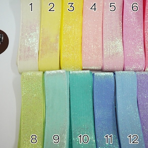 1 roll (18 yards) 1&quot; Glitter Ribbon, Metallic ribbon, glitter ribbon for bows, sparkle ribbon, chunky ribbon, wide glitter ribbon, pink