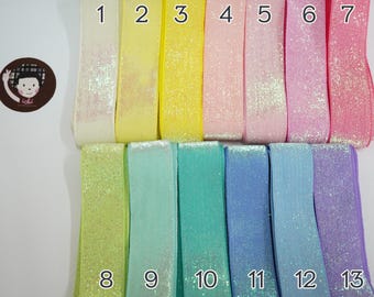 1 roll (18 yards) 1" Glitter Ribbon, Metallic ribbon, glitter ribbon for bows, sparkle ribbon, chunky ribbon, wide glitter ribbon, pink