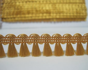 5 Yards Classic Gold Mini Tassel Trim, Gold Trim, Gold tassel Trim, Trim set, wholesale trim, mini tassel, gold trim, tiny tassel, gold