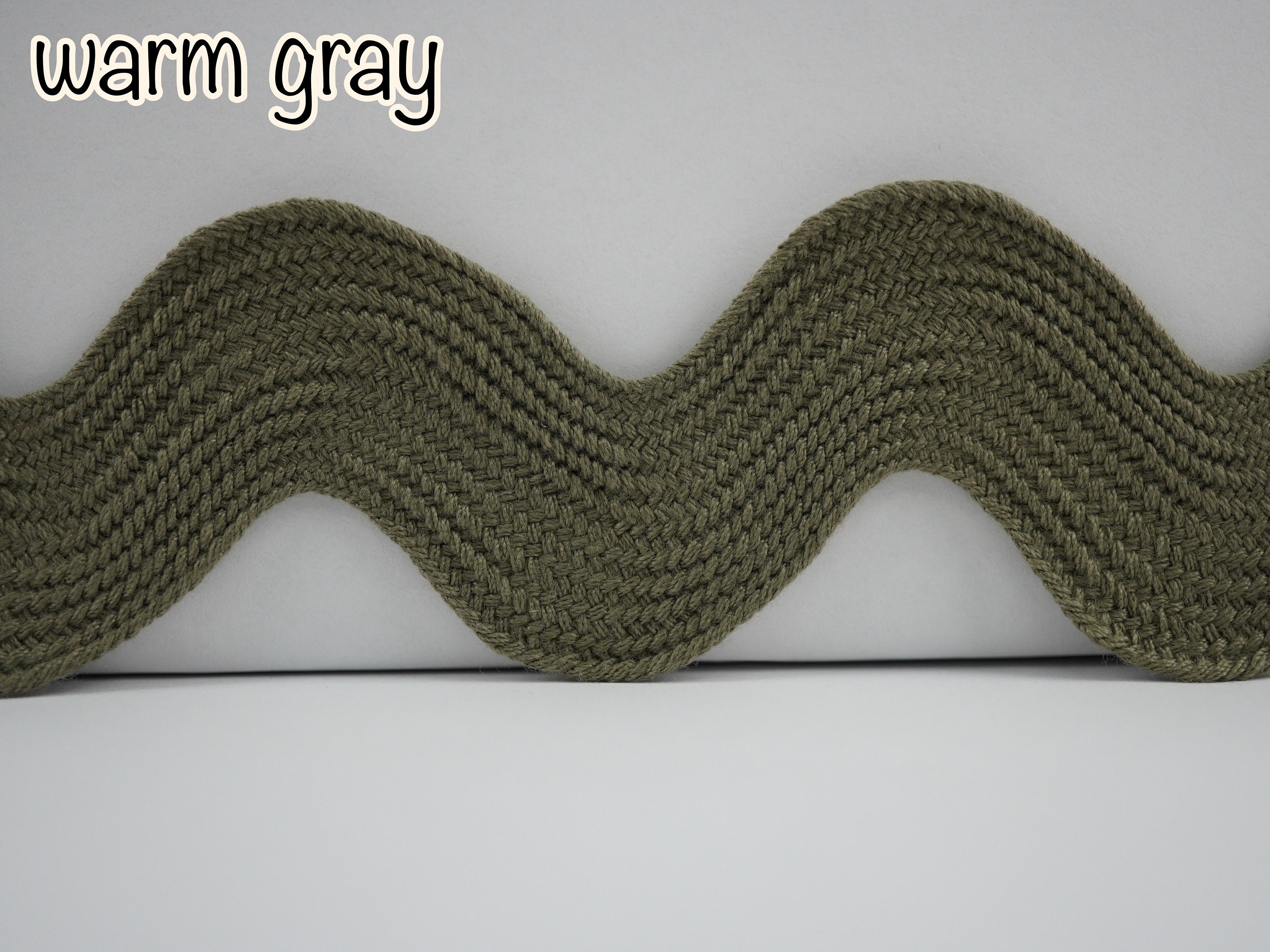 5 Yards Gray Jumbo Rick Rack Trim, Gray Rick Rack, Rick Rack Trim, Rick ...