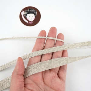 5 Meter Leinenborte, Leinenband, Naturband, Naturgeflecht, ungebleichtes Leinenband, Leinen geflochten, Leinenschnur, Naturschnur