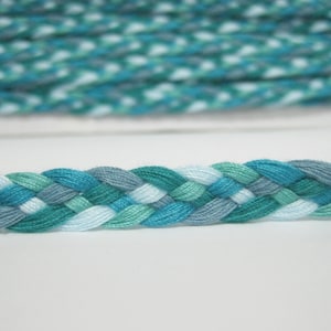 5 Yards Braided Trim, Multicolored trim, Flat Braided Cord, Braided Cord, Flat Cord, Colorful braid, Braided headband, braided bracelet