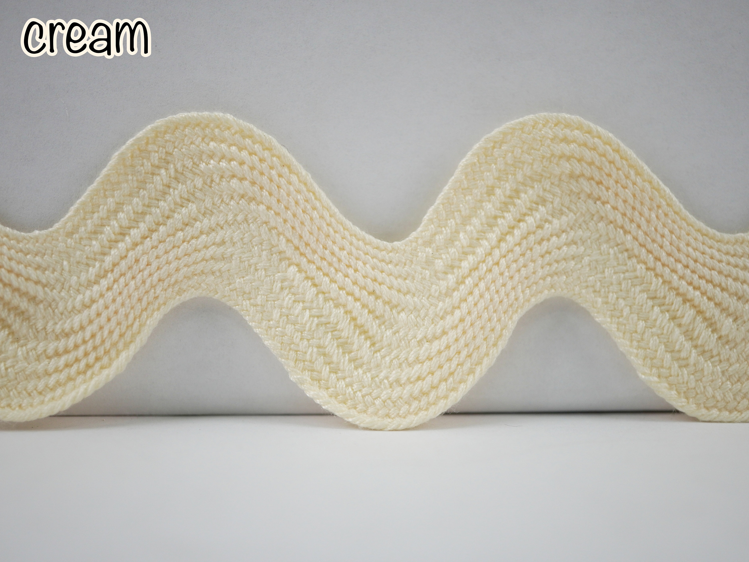 5 Yards Cream Jumbo Rick Rack Trim, Ivory Rick Rack, Jumbo Ric Rac ...