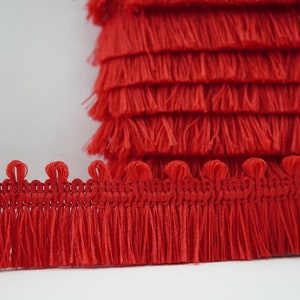 5 yards rode matte kwast trim, rode kwast franje, matte kwast trim, groothandel trim, rode kwast trim, rode mini kwast franje, rode kwast