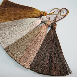 10 pcs Brown Long Tassel, Wholesale Tassels, tassel supplies, silk tassel, long tassel, brown tassel, brown long tassel, decorative tassel