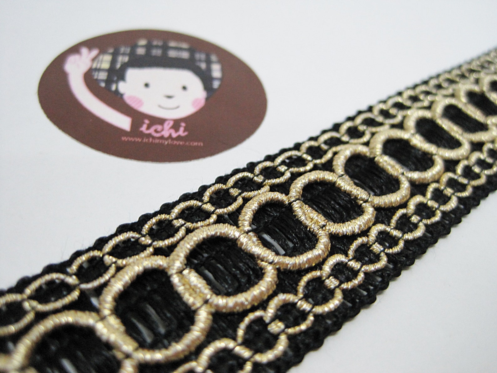 Gold Color Braided Lace - ( 5mtr ) main image 1
