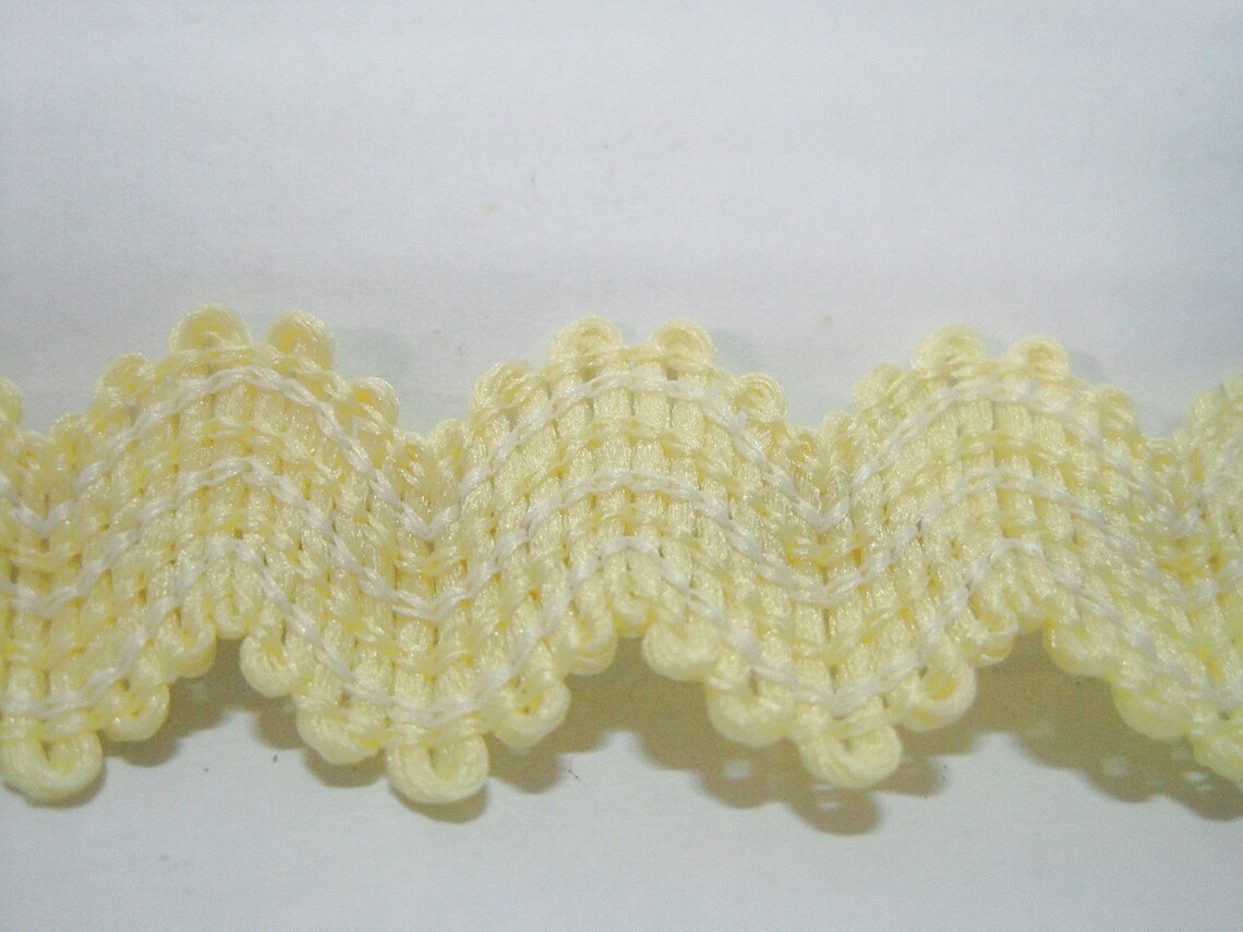 5 Yards Light Yellow Elastic Rick Rack Trim Elastic Trim Ric - Etsy