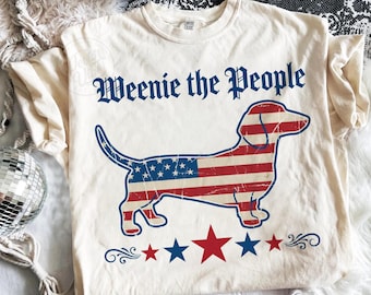 American Weenie The People PNG, maglietta bassotto del 4 luglio, mamma di bassotto patriottica PNG, cane del giorno dell'indipendenza degli Stati Uniti