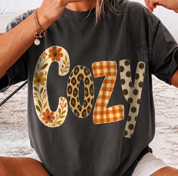 Cozy Fall Shirt, Autumn Graphic Tee, Pumpkin Spice Sweatshirt, Leopard Plaid Floral Mom Shirt, Cute Boho Fall Tee