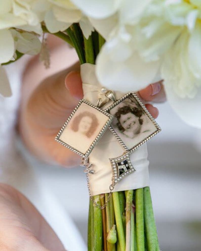 3 KITS to make Wedding Bouquet charms Photo Pendants ...