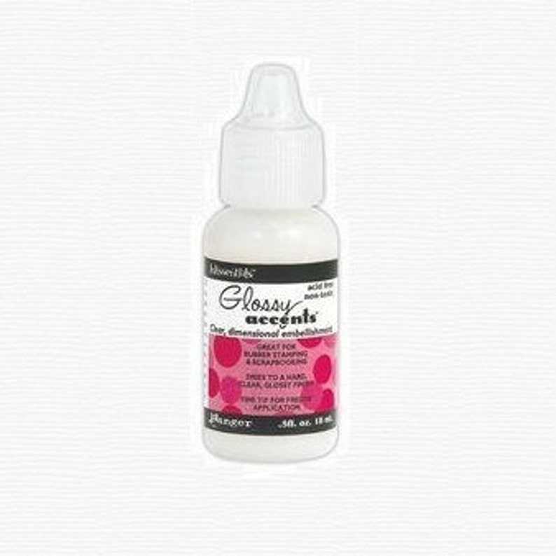 Adhesive resin Like Glue Ranger Glossy Accents .5 Oz Use With Etsy