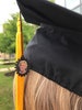 Grad cap gift memorial photo charm to wear on cap in memory of / always with me Custom made or DIY Kit 