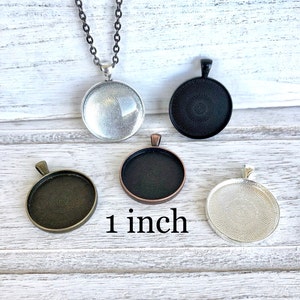 10 Round 1 Inch 25 Mm Pendant Base Findings blank Cabochon - Etsy