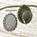 6 KITS Complete Oval Necklaces ( 30mm x 40 mm  inside ) Includes 6 pendants, 6  clear domed glass and 6 matching necklaces Jewelry making 