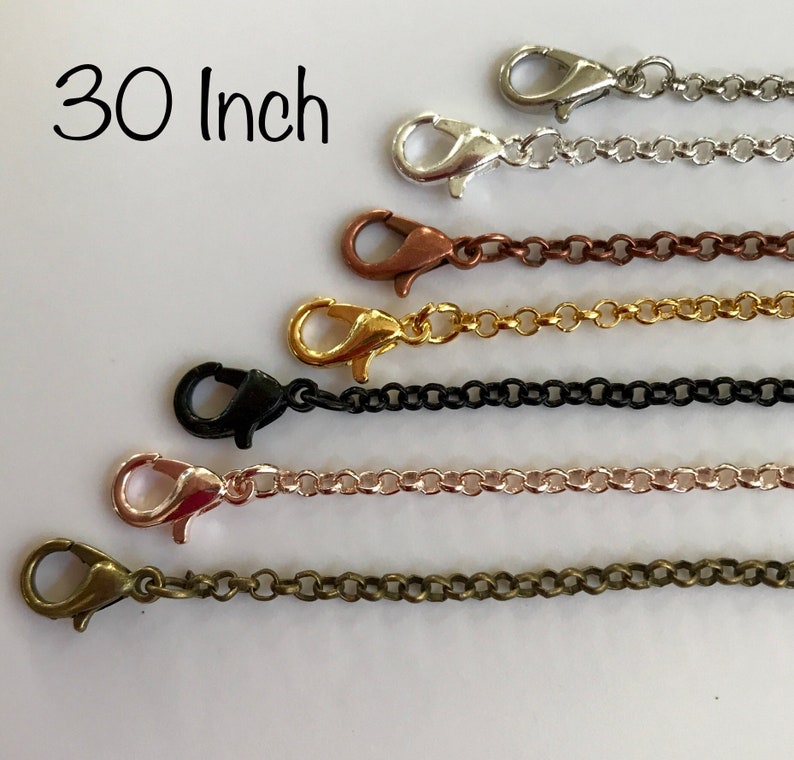 10 Necklace Chains 30 Inch EXTRA Long Loop Link Chains Etsy