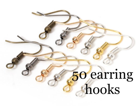 100pcs 20 17mm Golden Antique Bronze Ear Hooks Earrings, 49% OFF