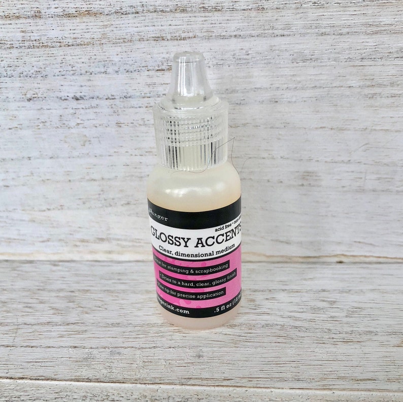 Adhesive resin Like Glue Ranger Glossy Accents .5 Oz Use With Etsy