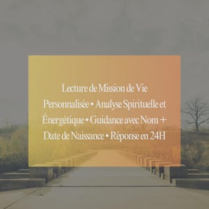 Personalized Life Mission Reading • Spiritual and Energetic Analysis • Guidance with Name + Date of Birth • Response within 24 hours