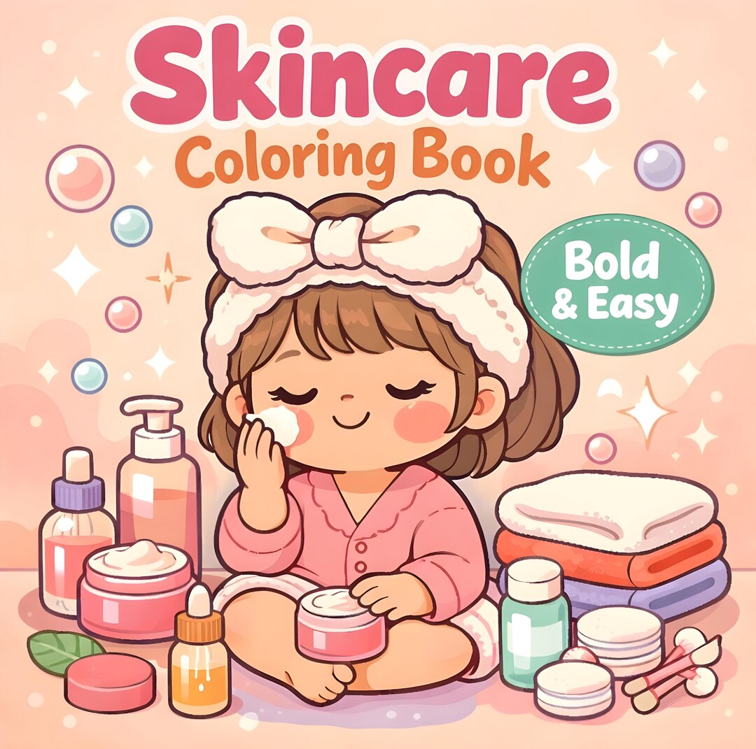 Skincare Coloring Book | Cozy Self Care Coloring Pages | 20 Pages ...