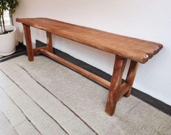 Handcrafted Solid Wood Bench – Custom Natural Seating
