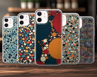 Funda de teléfono Polkadot Funky Cover para iPhone 17, 17Pro, 16, 15, 14, 13, 12, Samsung S25, S24Fe, S23, A16, A56, Pixel 10Pro, 9A