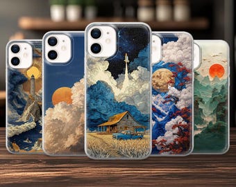 Funda artística de Claude Monet para iPhone 17, 17Pro, 16, 15, 14, 13, 12, Samsung S25, S24Fe, S23, A16, A56, Pixel 10Pro, 9A
