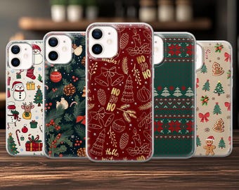 Funda navideña para iPhone 17, 17Pro, 16, 15, 14, 13, 12, Samsung S25, S24Fe, S23, A16, A56, Pixel 10Pro, 9A