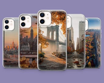 Funda Traveler Newyork para iPhone 17, 17Pro, 16, 15, 14, 13, 12, Samsung S25, S24Fe, S23, A16, A56, Pixel 10Pro, 9A