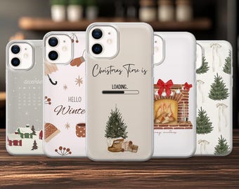 Funda navideña para iPhone 17, 17Pro, 16, 15, 14, 13, 12, Samsung S25, S24Fe, S23, A16, A56, Pixel 10Pro, 9A