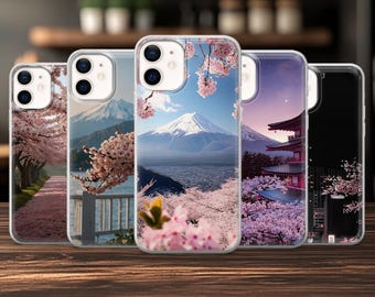Funda coreana Sakura para iPhone 17, 17Pro, 16, 15, 14, 13, 12, Samsung S25, S24Fe, S23, A16, A56, Pixel 10Pro, 9A