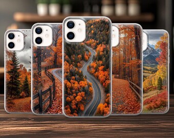 Funda otoñal para iPhone 17, 17 Pro, 16, 15, 14, 13, 12, Samsung S25, S24Fe, S23, A16, A56, Pixel 10 Pro, 9A