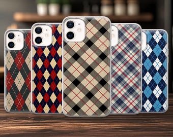 Funda minimalista con diseño de cuadrícula de colores para iPhone 17, 17 Pro, 16, 15, 14, 13, 12, Samsung S25, S24 FE, S23, A16, A56, Pixel 10 Pro, 9A