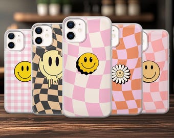Funda de verano estilo preppy para iPhone 17, 17 Pro, 16, 15, 14, 13, 12, Samsung S25, S24 FE, S23, A16, A56, Pixel 10 Pro, 9A