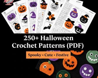 Más de 250 patrones de crochet para Halloween / Amigurumis espeluznantes y decoración (Descarga PDF)