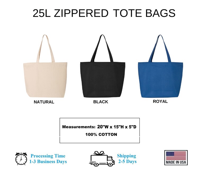 a tote bag is shown in three different colors