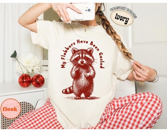 Comfort Colors® My Blubber Has Been Gassed T Shirt, Funny Raccoon Graphic Tee, Trash Panda Meme Shirt, Retro Animal Humor Top