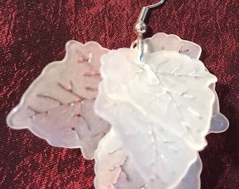 Falling for You: Cluster Earrings Featuring Acrylic Leaves II
